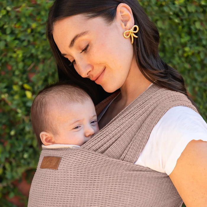Moby® - Moby Waffle Knit Baby Wrap – Sandstone | Soft, Breathable Carrier for Newborns