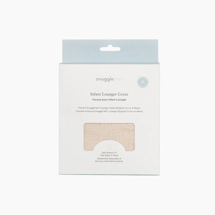 Snuggle me LoungerCurveCover organic cotton muslin