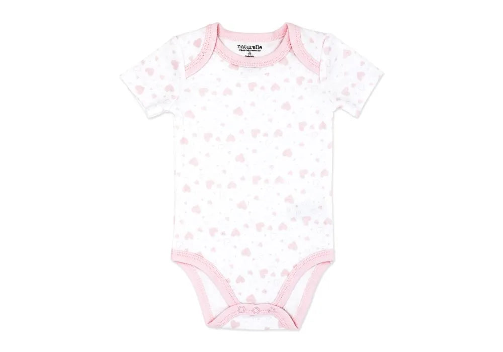 Naturelle 4 Pack Short Sleeve Bodysuit | Preemie to 12m