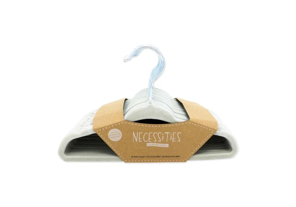 Necessities® Lot de 25 cintres pour bébés design – Gris clair