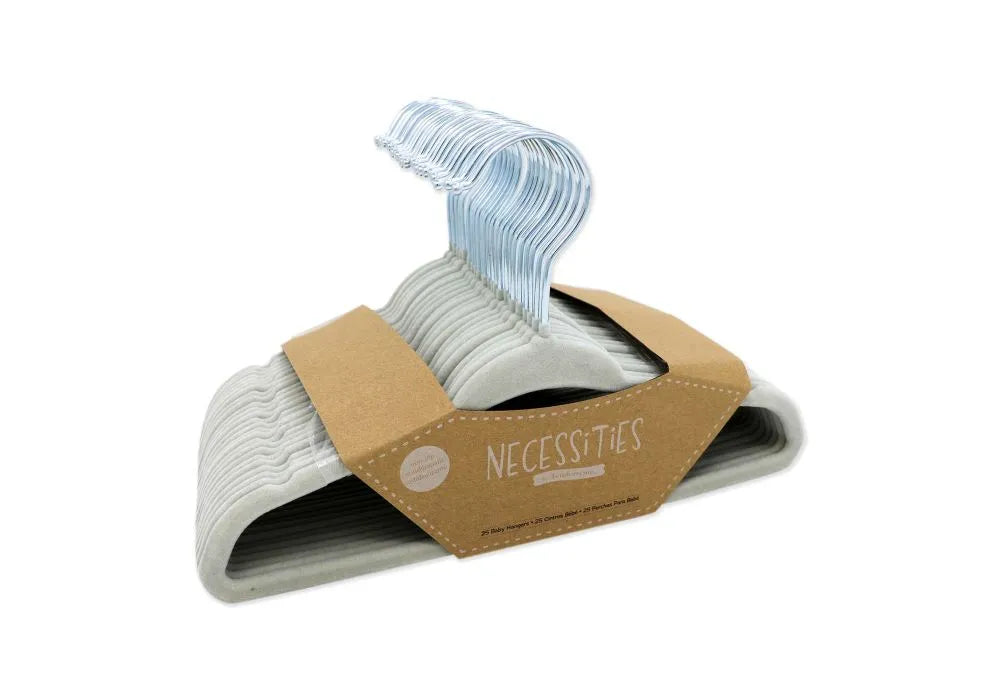 Necessities® Lot de 25 cintres pour bébés design – Gris clair