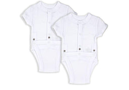 Necessities By Tendertyme - 2-Pack Diaper Vest With Full Body Snaps | 100% Cotton | Preemie - 6 Months