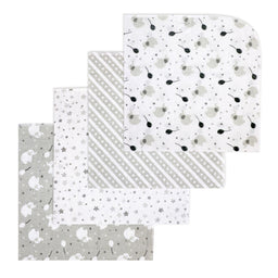 Necessities By Tendertyme - Necessities By Tendertym 4 Pack Flannel Receiving Blankets