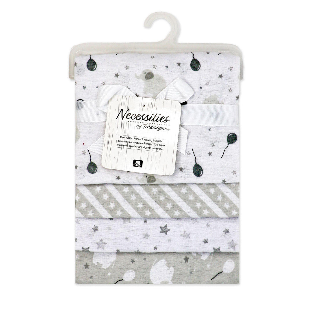 Necessities By Tendertyme - Necessities By Tendertym 4 Pack Flannel Receiving Blankets