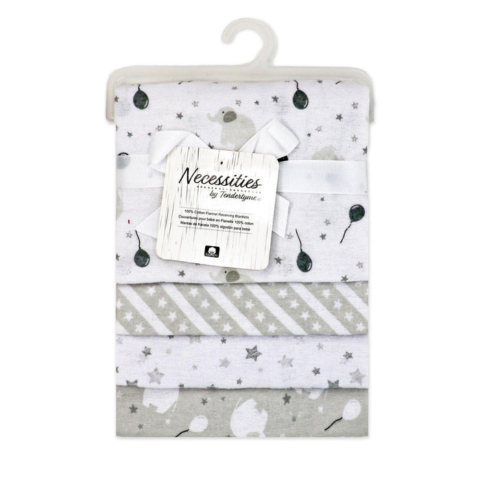 Necessities By Tendertyme - Necessities By Tendertym 4 Pack Flannel Receiving Blankets