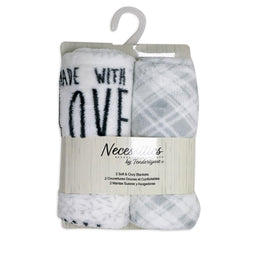 Necessities By Tendertyme - Necessities By Tendertyme 2 Pack Fleece Baby Blanket - Made With Love