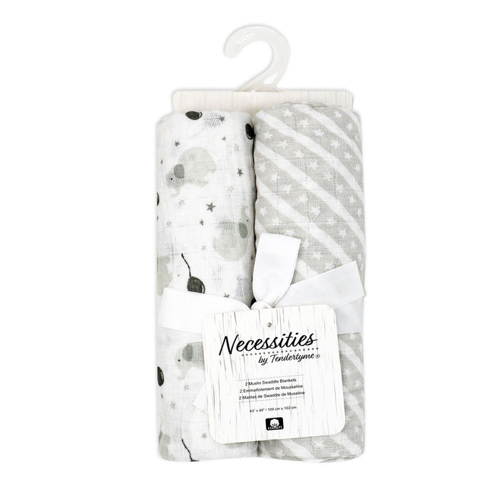 Necessities By Tendertyme - Necessities By Tendertyme 2 Pack Muslin Swaddle Blankets