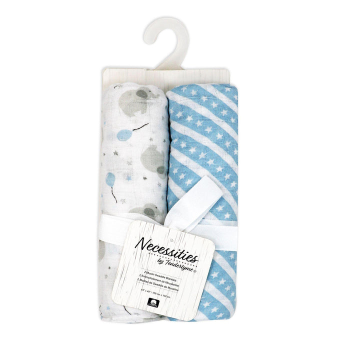 Necessities By Tendertyme - Necessities By Tendertyme 2 Pack Muslin Swaddle Blankets