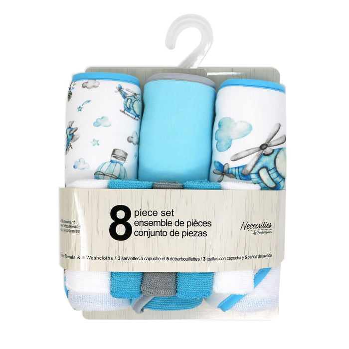 Necessities By Tendertyme - Necessities By Tendertyme 8pc Bath Set - 5 Hooded Towels w/ 3 Washcloths