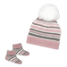 Necessities By Tendertyme - Necessities By Tendertyme Striped Knit Hat and Bootie Set