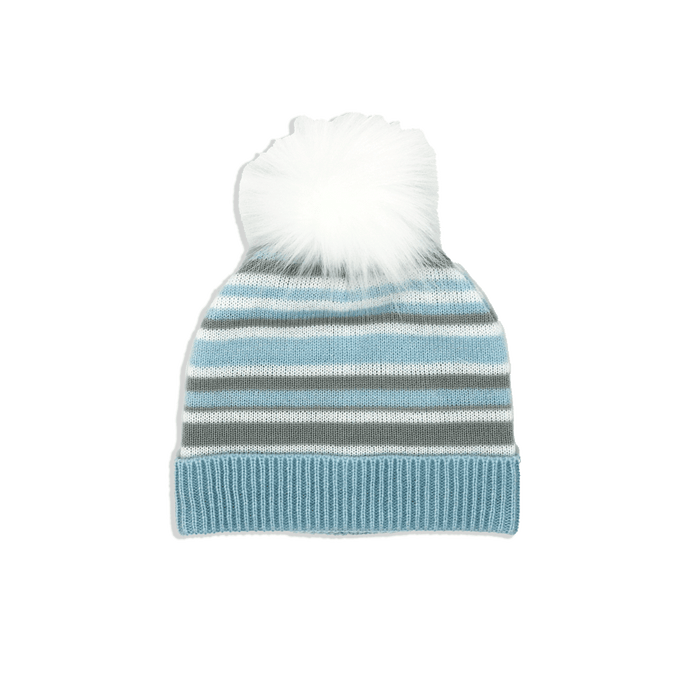 Necessities By Tendertyme - Necessities By Tendertyme Striped Knit Hat and Bootie Set