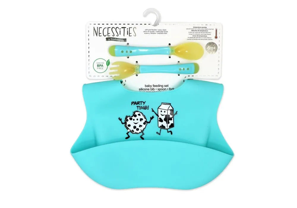 Necessities By Tendertyme Silicone Bib Feeding Set - Taco-Bout Adorable
