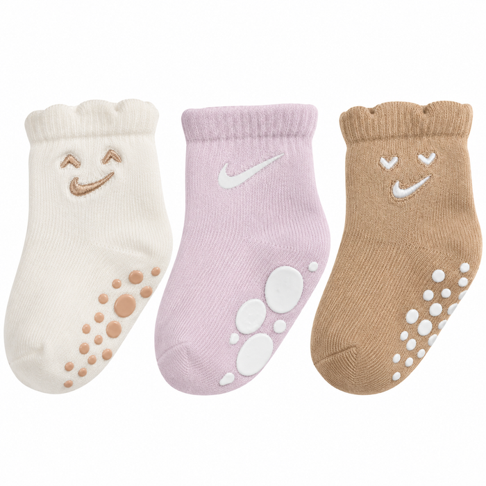 Lot de 3 paires de chaussettes antidérapantes pour bébé Nike® | tailles 6M–24M
