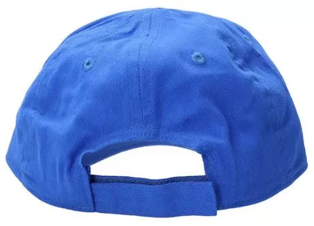 Nike Futura Curve Brim Cap for kids in blue shown from the back with adjustable strap.