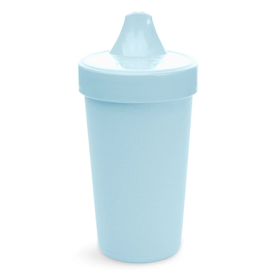 ice blue no spill sippy cup for toddlers with spill-proof lid