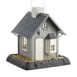 North States Pet - North States Pet Bayside Cottage Birdfeeder Grey