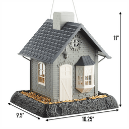 North States Pet - North States Pet Bayside Cottage Birdfeeder Grey