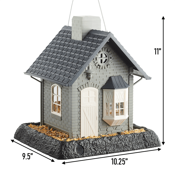 North States Pet - North States Pet Bayside Cottage Birdfeeder Grey