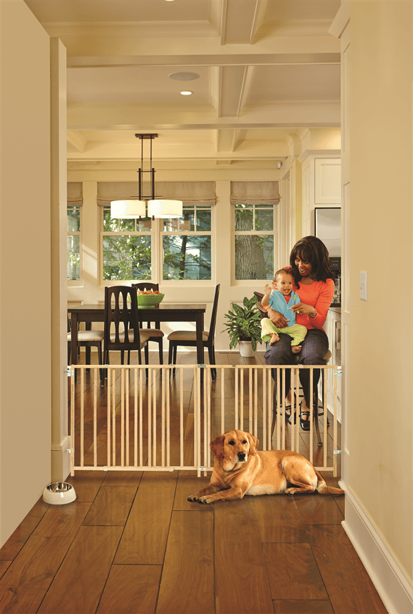 North States Pet - North States Pet Extra Wide Swing Pet Gate Natural
