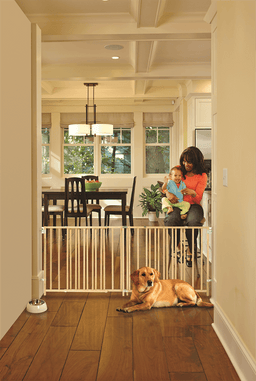 North States Pet - North States Pet Extra Wide Swing Pet Gate Natural