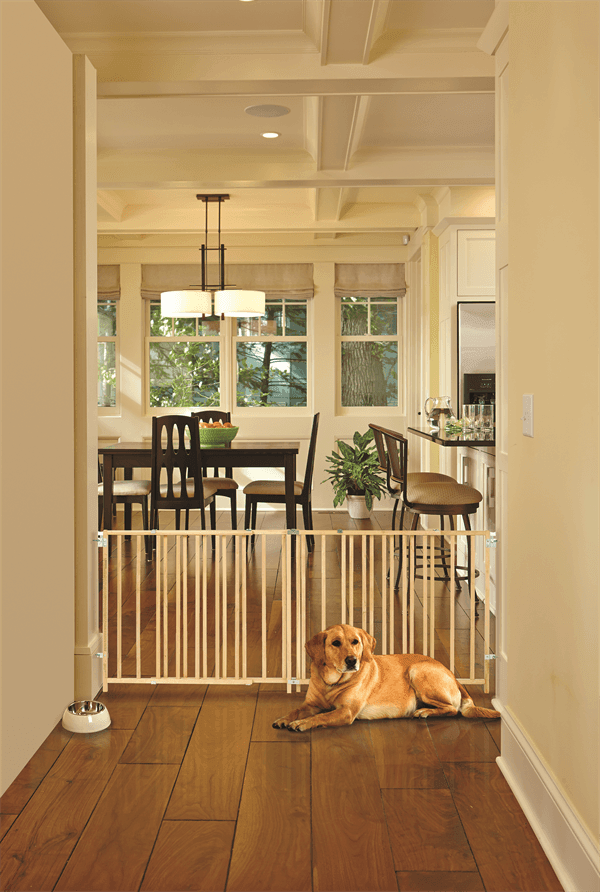 North States Pet - North States Pet Extra Wide Swing Pet Gate Natural