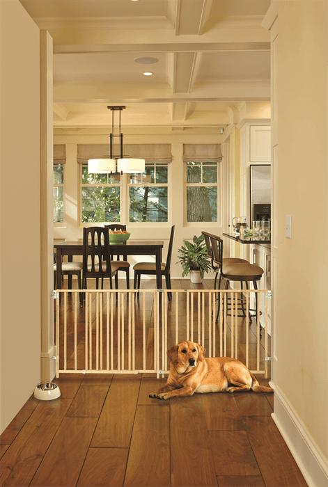 North States Pet - North States Pet Extra Wide Swing Pet Gate Natural