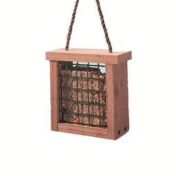 North States Pet - North States Pet Heavy-Duty Suet Birdfeeder Cedar