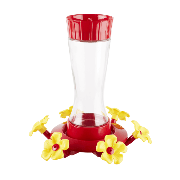 North States Pet - North States Pet Nature's Yard Hour Glass 20 oz. Hummingbird Feeder Red/Yellow