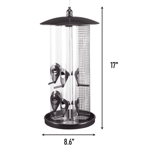 North States Pet - North States Pet Nature's Yard Triple Tube Feeder Dark Grey