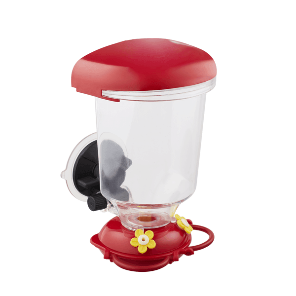 North States Pet - North States Pet Nature's Yard Window-Mount Hummingbird Feeder Red