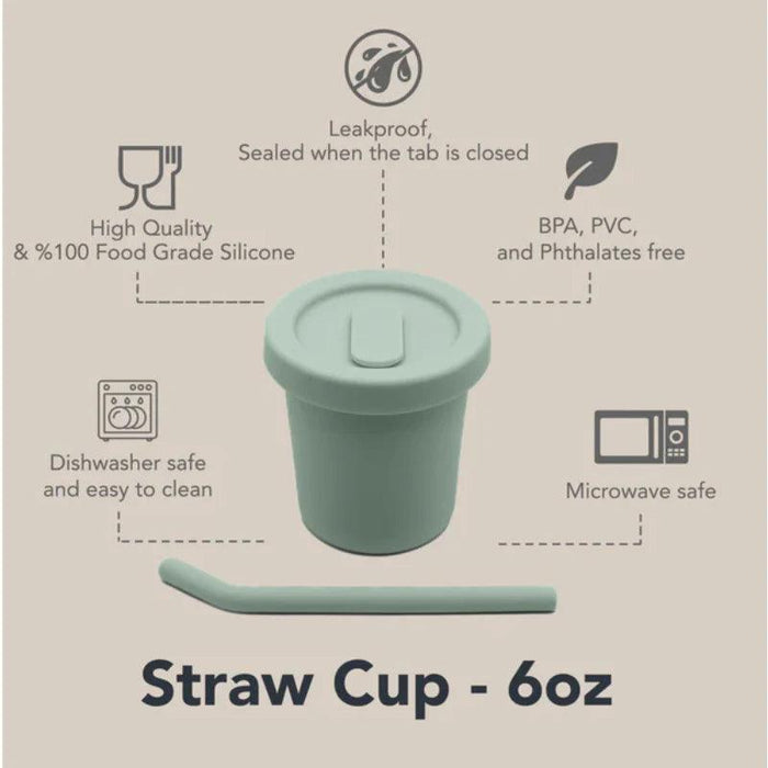 noüka - noüka Baby Silicone Straw Cup 6oz