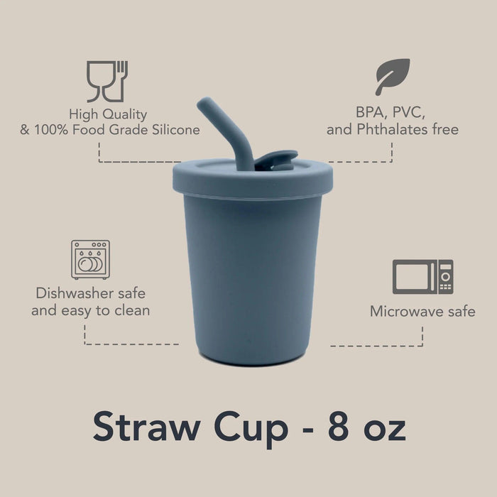 noüka - noüka Baby Silicone Straw Cup 8oz