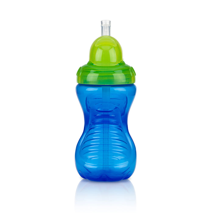 Nûby® Lot de 2 gobelets à paille souple en silicone Flip-it™ 300 ml