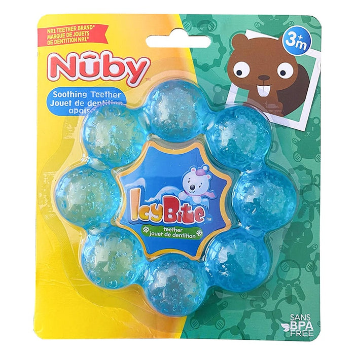 Nuby IcyBite Teether Ring Toy - 1 Pack - Blue