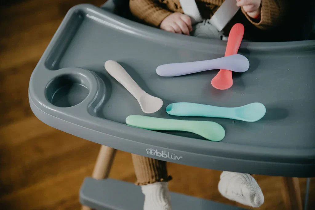 Nuby® - bblüv Spoön Silicone Baby Spoons – Set of 5 Soft-Tip Feeding Spoons