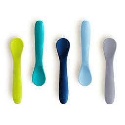 Nuby® - bblüv Spoön Silicone Baby Spoons – Set of 5 Soft-Tip Feeding Spoons