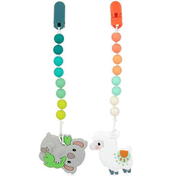 Nuby® - Nuby All Silicone Teether with Silicone Pacifinder with Clip