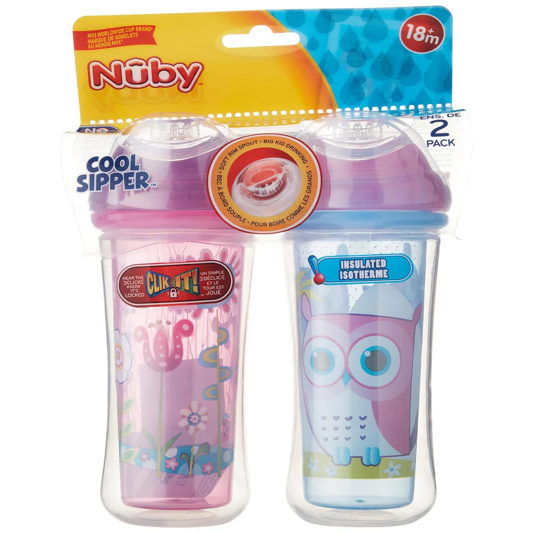 Nuby® - Nuby Baby & Toddler Clik-it Insulated Sippy Cups - 9oz - 2 Pack