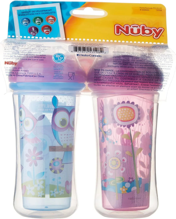 Nuby® - Nuby Baby & Toddler Clik-it Insulated Sippy Cups - 9oz - 2 Pack