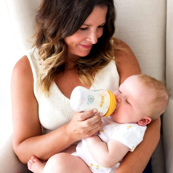 Nuby® - Nuby Infant Baby Bottles with Slow Flow Nipple -3 Pack - 8oz