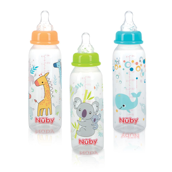 Nuby® - Nuby Non-Drip Baby Bottle Set - 8oz/240ml - 3 Pack