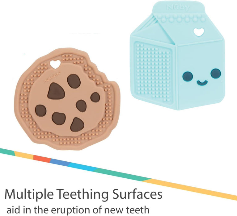 Nuby® - Nuby Silicone Baby Teethers Milk & Cookie