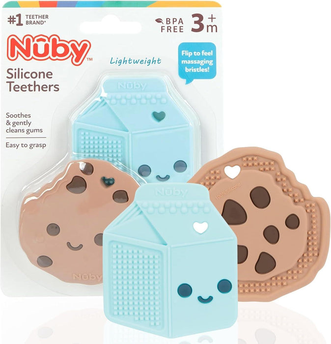 Nuby® - Nuby Silicone Baby Teethers Milk & Cookie