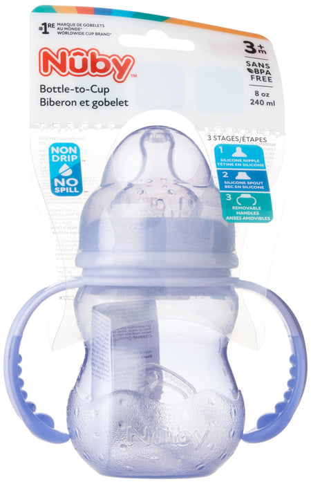 Nuby® - Nuby Wide Neck 3 Stage Bottle 8oz