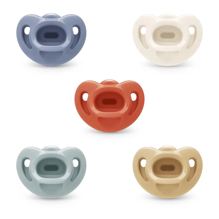 NUK® Comfy Orthodontic Silicone Pacifiers – 5 Pack (0–6 Months)