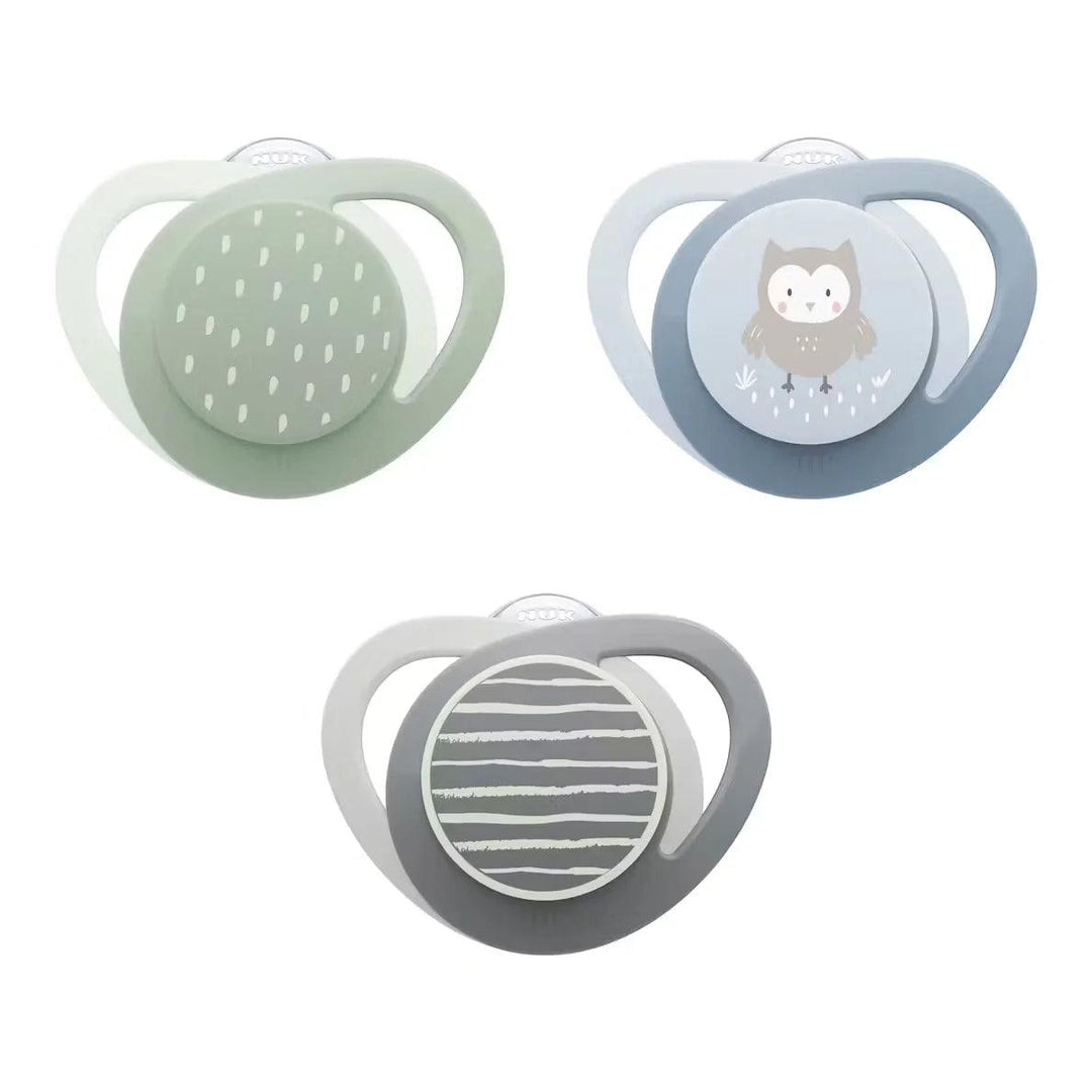 Nuk - NUK® Next Gen Classic Pacifier, 3PK - Blue Owl - Stage 1 (0-6m)