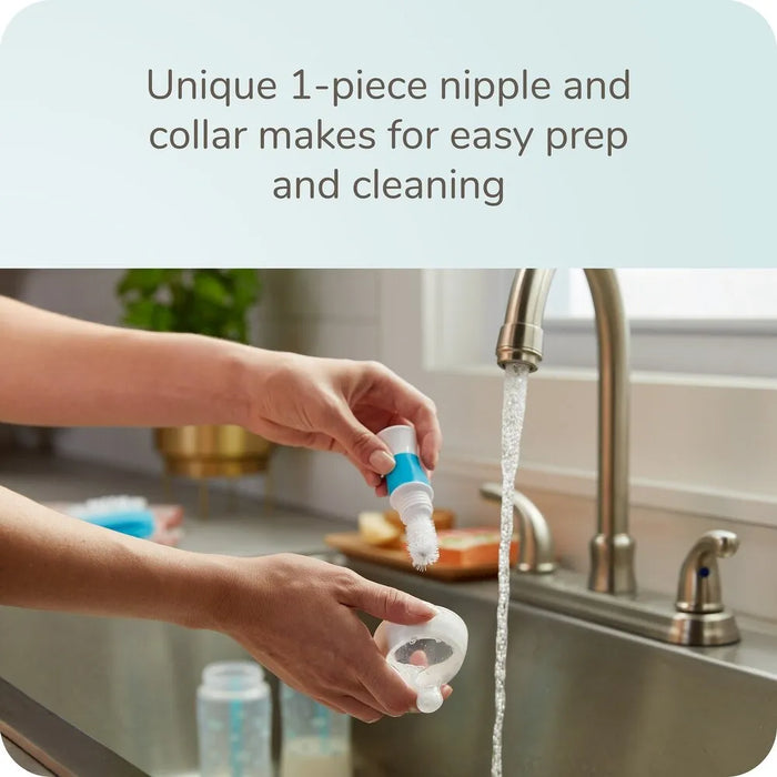 Ensemble cadeau nouveau-né biberon et sucette anti-colique NUK® Smooth Flow Pro – Kit d'alimentation sans BPA avec indicateur SafeTemp, biberons anti-gaz et sucettes en silicone