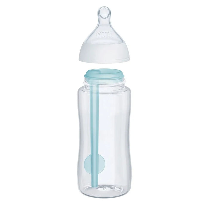 Ensemble cadeau nouveau-né biberon et sucette anti-colique NUK® Smooth Flow Pro – Kit d'alimentation sans BPA avec indicateur SafeTemp, biberons anti-gaz et sucettes en silicone