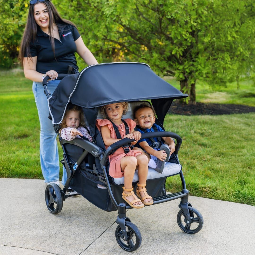 Poussette quadruple Gaggle Odyssey 4 places de Foundations – Poussette pour plusieurs enfants 