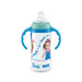 Ms. Rachel NUK sippy cup with blue handles and cartoon character, shown on a white background.